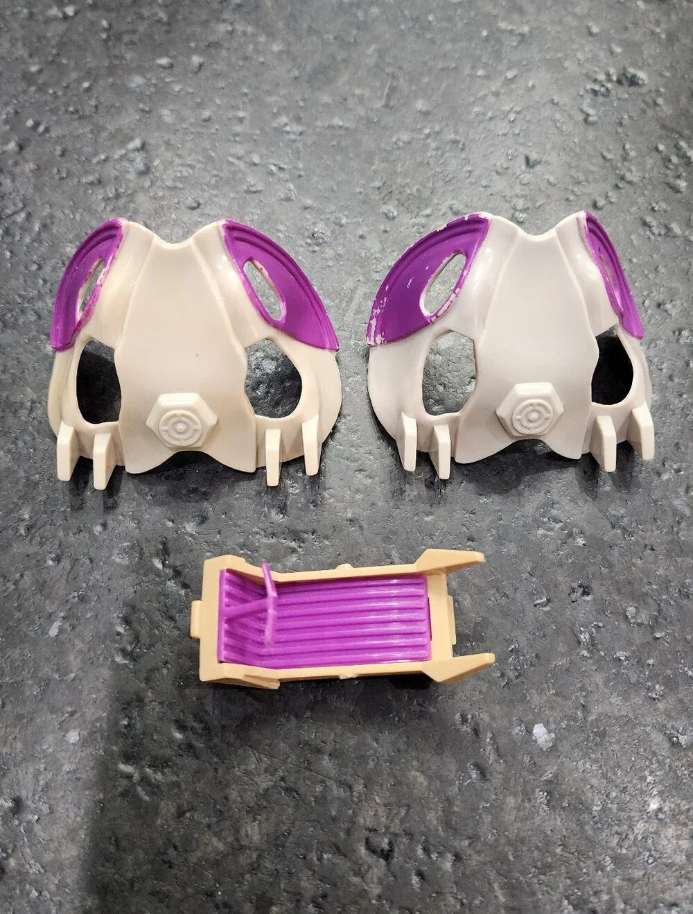 Vintage 1987 Tyco Dino Riders Triceratops Brain Box And Seat Accessory Lot